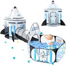 Play Tent Senodeer Rocket Ship 3 em 1 com poço de bolas e túnel