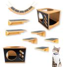 Playground Gato 9pcs Prateleiras E Nichos Montado Resistente Teve