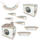 Playground Gato 9pçs Premium Com Carpete Antiderrapante Tampa Fechada
