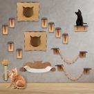 Playground Gato Suspenso Brinquedo Gatos Diversão Gatil Rede Descanso Escada Pet