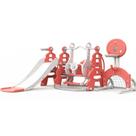 Playground Infantil com Escorregador Cesta Balanço Gol 4x1 Mini Mundo