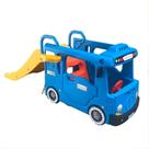Playground Ônibus Escorregador Infantil c/ Mini Golf e Cesta