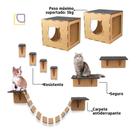 Playground para Gatos Mdf Parquinho para Gato 9 Peças Brinquedo de Gato Ponte Nicho Prateleiras
