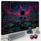 Playmat Extalas MTG TCG com bolsa de armazenamento e flor de lótus de 14 dados