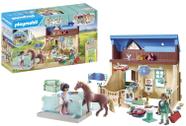 Playmobil Cavalos da Cachoeira - Conjunto de Terapia Equestre e Veterinária 28x24x24 cm