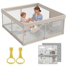 Playpen Fodoss Baby Playpen com tapete para bebês e crianças pequenas