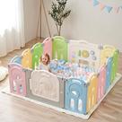 Playpen Fortella Cloud Castle dobrável com quadro branco e 14 painéis