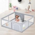 Playpen Infantil Extra Grande XVI-HX (200x200cm) - Uso Interno e Externo - Cinza