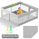 Playpen Omzer Baby com tapete de segurança interna de 127 x 127 cm Playpen Omzer Baby com tapete de segurança interna de 127 x 127 cm