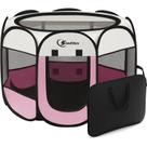 Playpen Siedihit Pink para cães/gatos/coelhos pequenos com estojo Playpen Siedihit Pink para cães/gatos/coelhos pequenos com estojo