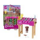 Playset barbie mini mesa de pebolim totó com pets - mattel grg77/grg75