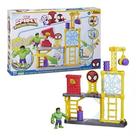 Playset com boneco figura hulk plk spidey amazing friends arena hasbro f3717