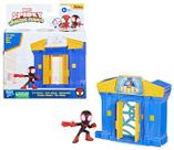 Playset Com Boneco Spidey Amazing Friends Agência Bancária - Miles Morales Aventura na Cidade - City Bloks - Hasbro