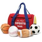 Playset de pelúcia GUND My First Sports Bag para bebês meninos e meninas