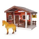 Playset Faroeste Cenário Casinha Com Cavalo - Samba Toys