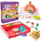 Playset Kinetic Sand SquishPizza com 454g de areia e 5 ferramentas