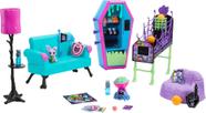 Playset Monster High Student Lounge - Com Móveis, 2 Pets e Acessórios