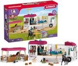 Playset Schleich Horse Club Horse Club Horse Transporter com trailer de cavalos