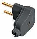 Plug 2P Macho 10A Preto Angular Tramontina