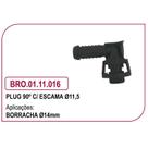 PLUG 90º C/ ESCAMA dIAMETRO 11,5mm P MANGUEIRA DE BORRACHA D