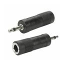 Plug Adaptador de Áudio P10 x P2 Preto