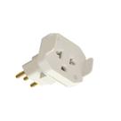Plug Adaptador de Tomada 3P 10A para 2P+T Cinza Fame