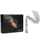 Plug Anal Aço 17 cm Com Chicote e Corrente BONDAGE KITS