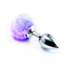 Plug Anal Coelho Pom Pom em Aço - Tamanho P - Rosa