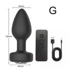 Plug anal com controle remoto recarregável 10 velocidades