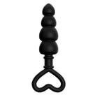 Plug Anal com Formato de Coração e Escalonado em Silicone 14,8cm x 5,7cm
