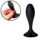 Plug Anal com Ventosa de Silicone Formato Redondo Preto