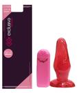 Plug Anal Cônico com Vibração e Controle - 7 Cores Magic