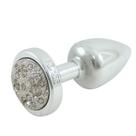 Plug Anal Cromado em ABS com Pedra Cravejada em Strass Cromada - HARD Plug LESS