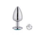 Plug Anal de Aço com Joia Sexshop Fetiche Prazer