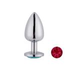 Plug Anal de Aço com Joia Sexshop Fetiche Prazer