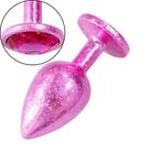 Plug Anal de Luxo Rosa com Joia Nova Tecnologia Tamanho G