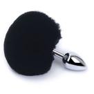 Plug Anal de Metal Médio com Pompom - Acessório Sensual