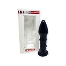 Plug Anal de Vidro 13,9cm Lovetoy Glass Romance Preto - Lovetoy