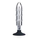 Plug Anal Em Aço Com Linhas Massageadoras Prazer Intenso