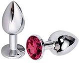 Plug Anal em Aço Inox P Dilatador Estimulante Com Jóia Sex Shop