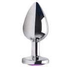 Plug Anal em Aço Inox Tamanho G com Jóia Coração Sexo Anal Masculino e Feminino Dilatador