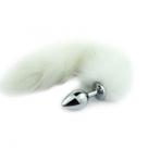 Plug Anal em Metal 9,5 cm com Cauda de Raposa do Norte - Sexshop