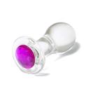 Plug Anal em Vidro com Pedra Colorida