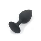 Plug Anal Iniciante em Silicone Preto Flexivel - Tamanho P
