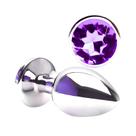 Plug Anal Joia P com Cristal Lilás