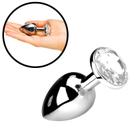Plug Anal Joia P com Cristal Transparente Plug Anal Joia P com Cristal Transparente