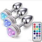 Plug anal luz de led em aluminio