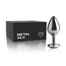 Plug Anal Metal Heart - Cromado