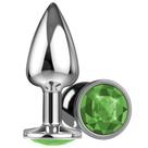 Plug Anal Pequeno Cromado com Pedra Brilhante Puro Luxo