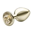 Plug Anal Pequeno Lite Plug com Joia - Dourado